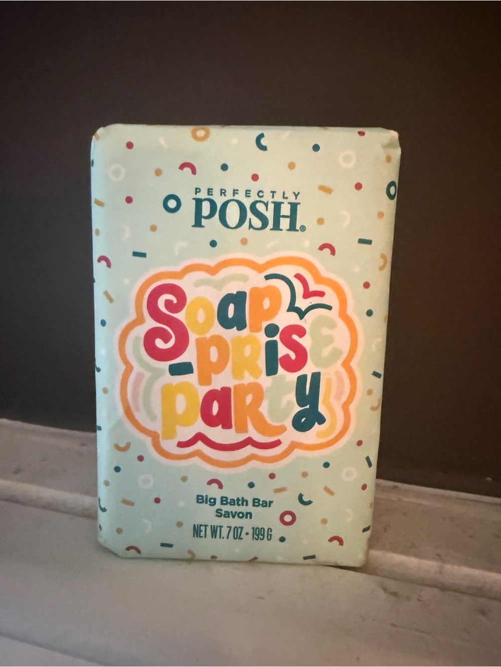 Perfectly Posh Soap-rise Party Big Bath Bar - Mint & Multi